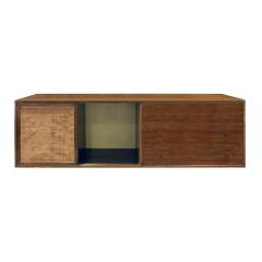 Harvey Probber Harvey Probber Wall Mounted Credenza with Inset Caned Doors 1950s - 564968