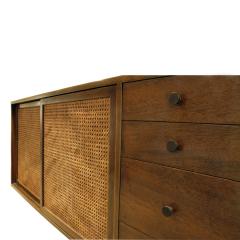 Harvey Probber Harvey Probber Wall Mounted Credenza with Inset Caned Doors 1950s - 564975