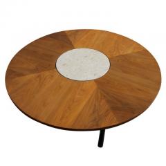 Harvey Probber Harvey Probber Walnut And Travertine Marble Table - 2816406