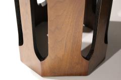 Harvey Probber Harvey Probber Walnut Occasional Table with Terrazzo Top and Brass Inlay - 2589316