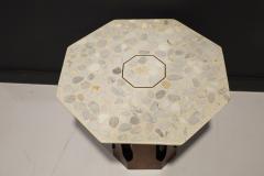 Harvey Probber Harvey Probber Walnut Occasional Table with Terrazzo Top and Brass Inlay - 2589320