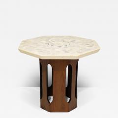 Harvey Probber Harvey Probber Walnut Occasional Table with Terrazzo Top and Brass Inlay - 2592397