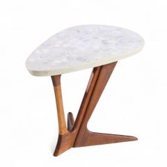Harvey Probber Harvey Probber Walnut and Terrazzo Side End Tables Pair - 4403439
