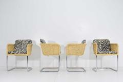 Harvey Probber Harvey Probber Wicker Dining Chairs with Zebra Hide Cushions - 1370079