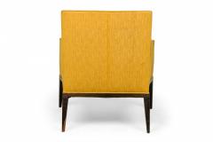 Harvey Probber Harvey ProbberBright Yellow FabricEbonized Lounge Armchairs - 2792152