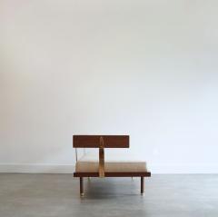 Harvey Probber Mahogany and Brass Daybed by Harvey Probber C 1950s - 4225991