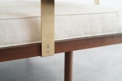 Harvey Probber Mahogany and Brass Daybed by Harvey Probber C 1950s - 4225996