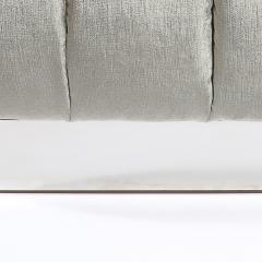 Harvey Probber Mid Century Harvey Probber 4 Piece Deep Tufted Modular Sofa in Platinum Velvet - 4827038