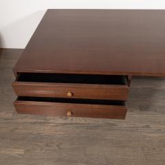 Harvey Probber Mid Century Modern 2 Drawer Cocktail Table in Walnut and Brass by Harvey Probber - 1507715