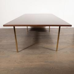 Harvey Probber Mid Century Modern 2 Drawer Cocktail Table in Walnut and Brass by Harvey Probber - 1507723