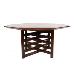 Harvey Probber Mid Century Modern Harvey Probber Walnut Travertine Marble Card Dining Table - 2438726