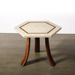 Harvey Probber Mid Century Modernist Hexagonal Terrazzo Side Table by Harvey Probber - 3819435