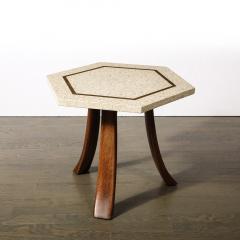 Harvey Probber Mid Century Modernist Hexagonal Terrazzo Side Table by Harvey Probber - 3819436