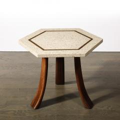 Harvey Probber Mid Century Modernist Hexagonal Terrazzo Side Table by Harvey Probber - 3819493