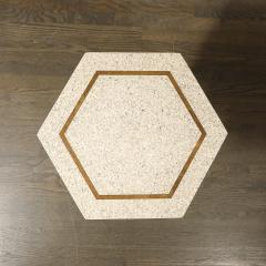 Harvey Probber Mid Century Modernist Hexagonal Terrazzo Side Table by Harvey Probber - 3819505