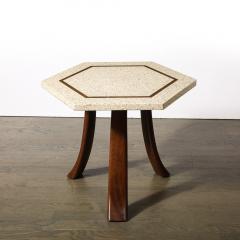 Harvey Probber Mid Century Modernist Hexagonal Terrazzo Side Table by Harvey Probber - 3819532