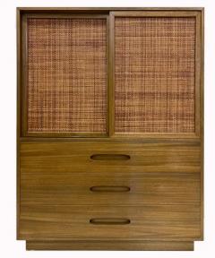 Harvey Probber Mid century Modern Harvey Probber Dresser in Bleached Mahogany Cane Doors - 3532815