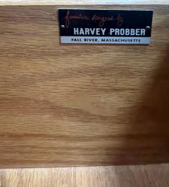 Harvey Probber Mid century Modern Harvey Probber Tall Chest Bleached Mahogany and Cane - 3532769