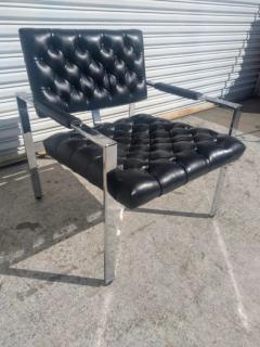 Harvey Probber Milo Baughman for Thayer Coggin Leather Lounge Chair - 3877842