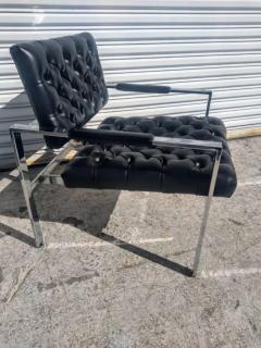 Harvey Probber Milo Baughman for Thayer Coggin Leather Lounge Chair - 3877843