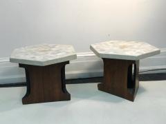 Harvey Probber PAIR OF HARVEY PROBBER TERRAZZO END TABLES - 669098