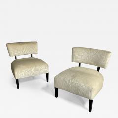 Harvey Probber Pair Mid Century Modern Organic Form Harvey Probber Style Lounge Slipper Chair - 2674246