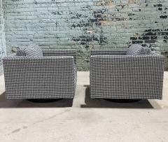 Harvey Probber Pair Swivel Cube Lounge Club Chairs 1461 1960 - 3836188