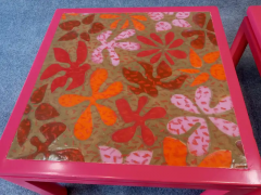 Harvey Probber Pair of Harvey Probber Enameled Copper Flower Motif Side Tables - 2528000