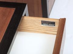 Harvey Probber Pair of Harvey Probber Nightstands End Cabinets in Walnut Ebonized Mahogany - 1062490