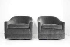 Harvey Probber Pair of Harvey Probber Swivel Lounge Chairs - 1105486
