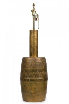 Harvey Probber Pair of Similar Harvey Probber Gilt Metal Moroccan Style Drum Table Lamps - 4162750