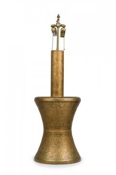 Harvey Probber Pair of Similar Harvey Probber Gilt Metal Moroccan Style Drum Table Lamps - 4162758