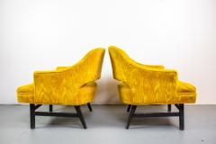 Harvey Probber Pair of Upholstered Lounge Chairs by Harvey Probber US 1960s - 1544964