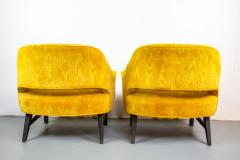 Harvey Probber Pair of Upholstered Lounge Chairs by Harvey Probber US 1960s - 1544967