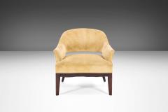 Harvey Probber Saber Leg Lounge Chair in Walnut and Original Fabric - 2613284