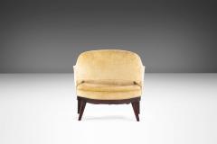 Harvey Probber Saber Leg Lounge Chair in Walnut and Original Fabric - 2613285