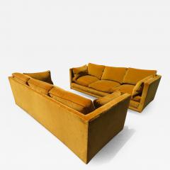 Harvey Probber Scrumptious Pair Harvey Probber Butterscotch Even Arm Sofas Mid Century Modern - 2711639