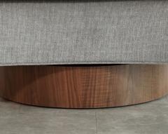 Harvey Probber Set of Swivel Chairs in Walnut and Linen by Harvey Probber C 1950s - 4599336