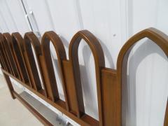Harvey Probber Stunning Cathedral Style Walnut Kingsize Headboard Mid Century Modern - 2707675