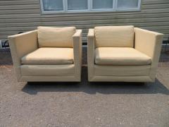 Harvey Probber Stunning Pair Harvey Probber Cube Lounge Chairs Mid Century Modern - 3224214