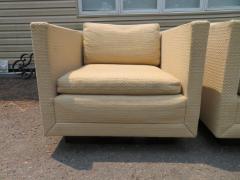 Harvey Probber Stunning Pair Harvey Probber Cube Lounge Chairs Mid Century Modern - 3224230
