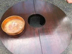 Harvey Probber Stylish Harvey Probber Nucleus 2 Piece Mahogany Circular Coffee Table - 3397087
