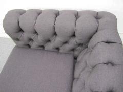Harvey Probber Stylish Pair of Probber Style Chesterfield Loveseat Sofas Mid Century Modern - 1808258