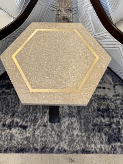 Harvey Probber TERRAZZO AND BRASS INLAY TABLE - 4626593