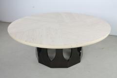 Harvey Probber Travertine Gothic Base Coffee Table by Harvey Probber - 312835