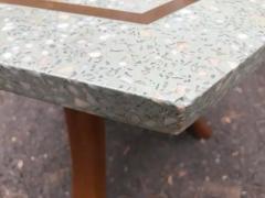 Harvey Probber Unusual Harvey Probber Green Hexagon Terrazzo Top Side Table Mid century Modern - 3396946