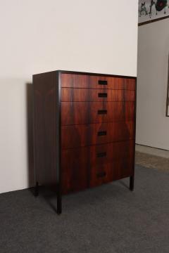 Harvey Probber Vintage Six Drawer Rosewood and Mahogany Highboy Chest Dresser by Harvey Probber - 4611178