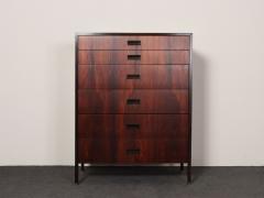 Harvey Probber Vintage Six Drawer Rosewood and Mahogany Highboy Chest Dresser by Harvey Probber - 4611186