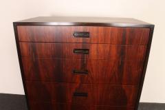 Harvey Probber Vintage Six Drawer Rosewood and Mahogany Highboy Chest Dresser by Harvey Probber - 4611191