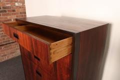 Harvey Probber Vintage Six Drawer Rosewood and Mahogany Highboy Chest Dresser by Harvey Probber - 4611193